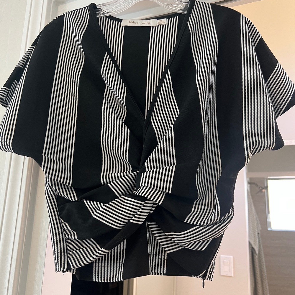 Bishop + Young Twist-Front Top, never worn